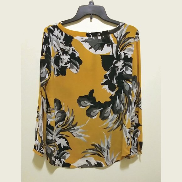 Long Sleeve, Floral Print Blouse (Like New!) - Picture 2 of 3